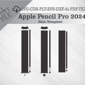 Apple pencil pro 2024 Skin Vector Templete File Skin Die Cut Layout