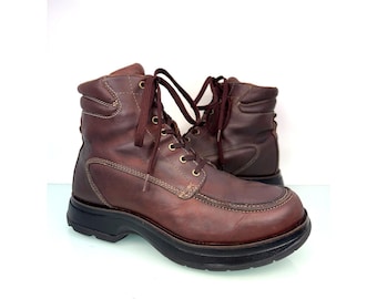 Timberland Moc Toe Boots Men 8.5W Brown Vintage Gorpcore Streetwear Retro Iconic