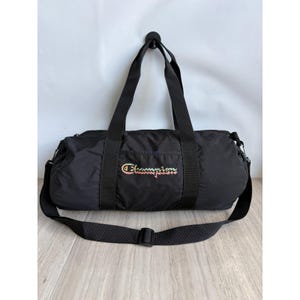 Y2K 2000s black and brown nylon varsity max gym duffle bag ౨ৎ ⊹ ‧₊˚ Y2k Duffel - Etsy UK main image 4