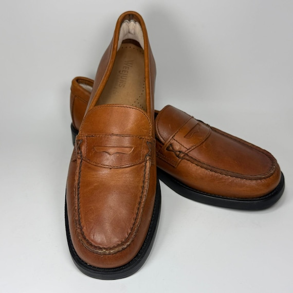 G.H. Bass, GH Bass Mens 10 M Shoes Weejuns Tan Brown Leather Beefroll Penny Loafers Slip On