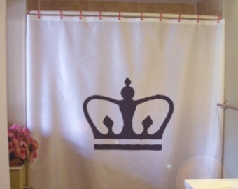 royal crown shower curtain king queen prince princess royalty corona bathroom decor kids bath curtains custom size waterproof