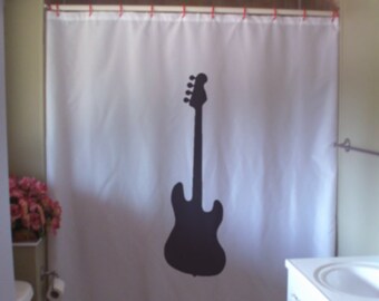 Guitar Curtains Instrument in Flames Window Drapes 2 Panel Set 108x90 Inches 