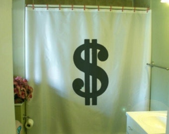 dollar sign Shower Curtain money symbol cash wealth greenback buck bread dough bathroom decor bath curtains custom size waterproof