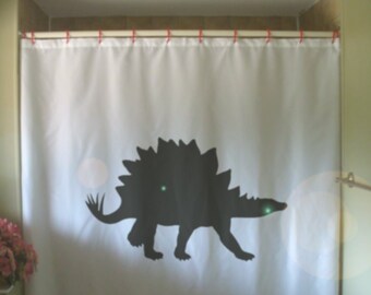 stegosaurus shower curtain dinosaur horn plate late Jurassic period dino bathroom decor kids bath curtains custom size waterproof