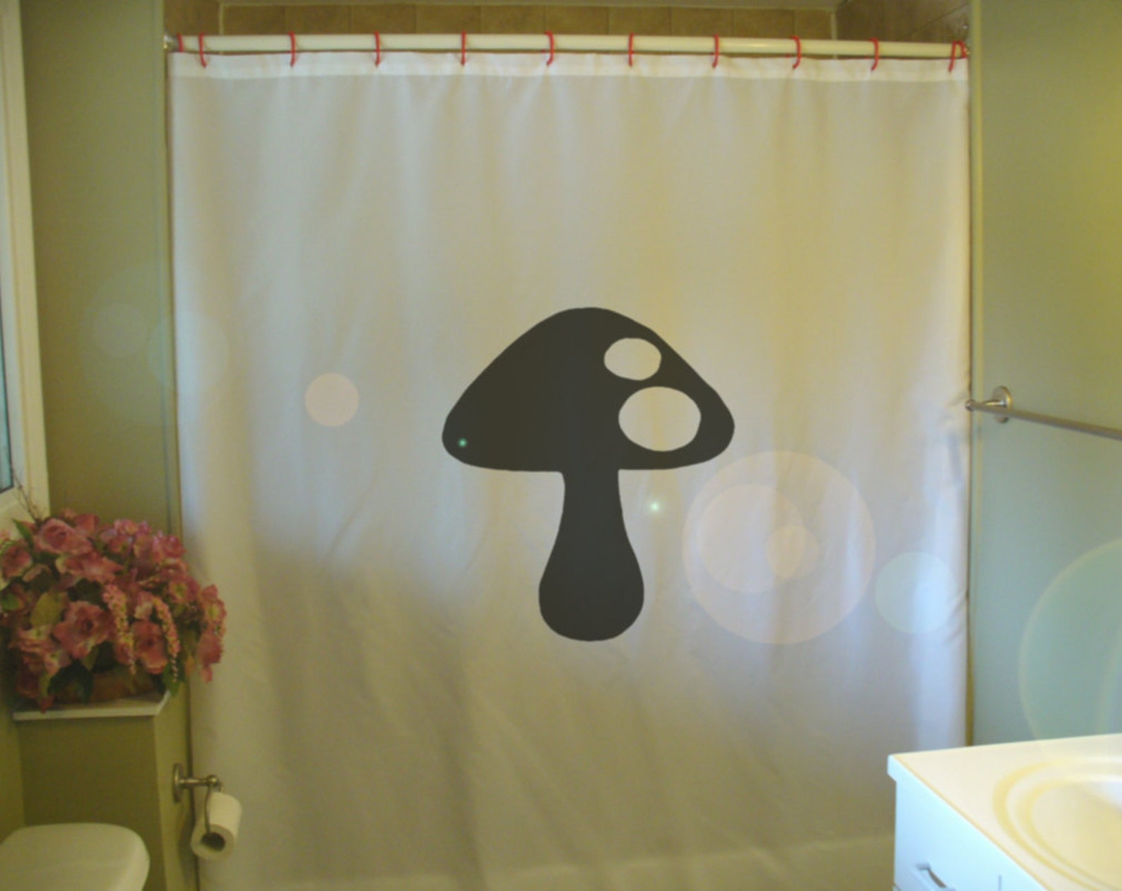Mushroom Toadstool Shower Curtain Fungus Cap Stem Fungi Gill Etsy