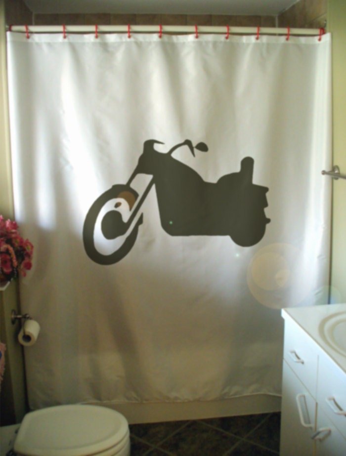 Motor Bike Shower Curtain Hog Large Motorcycle Classic Easy Motor Bike Shower Curtain Hog Large, Motorcycle Shower Curtain