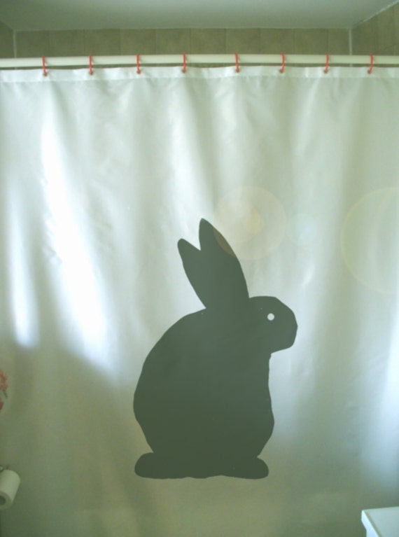 Bunny Rabbit Shower Curtain Easter Ear Cute Pet Fertility Image 0