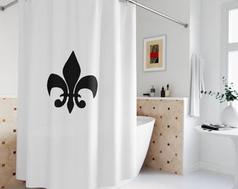 Fleur de Lis Shower Curtain: French Royal Symbol Bathroom Decor