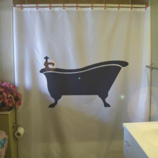 tub shower curtain antique bathtub feet victorian old-fashioned vintage design bathroom decor kids bath curtains custom size