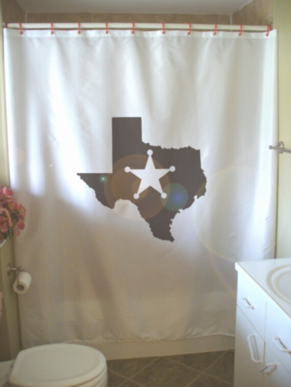Texas Lone Star Shower Curtain Map State Usa Republic America Etsy