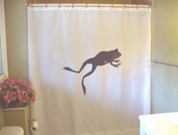 Leaping Frog Shower Curtain Jump Leap Croak Frogs Leg Etsy
