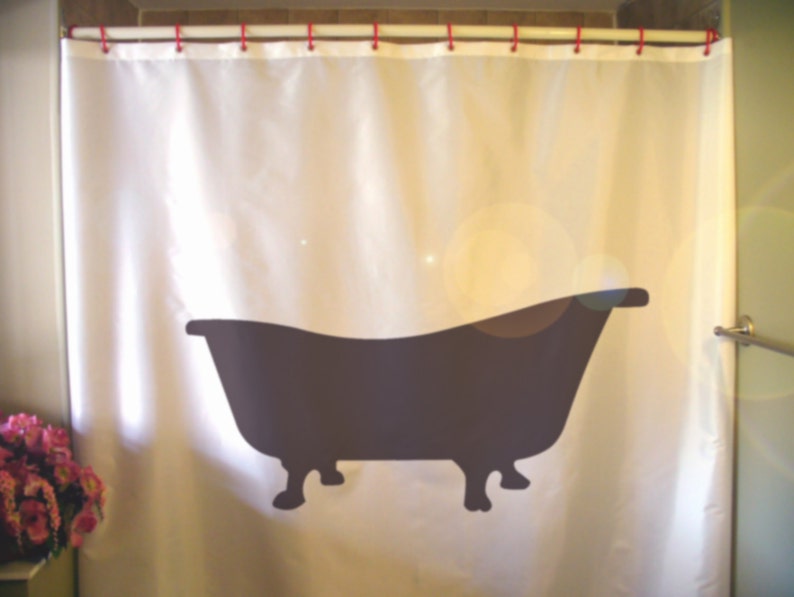 Claw Foot Bath Tub Shower Curtain Vintage Old Fashioned Bathtub Soak In Style Relax