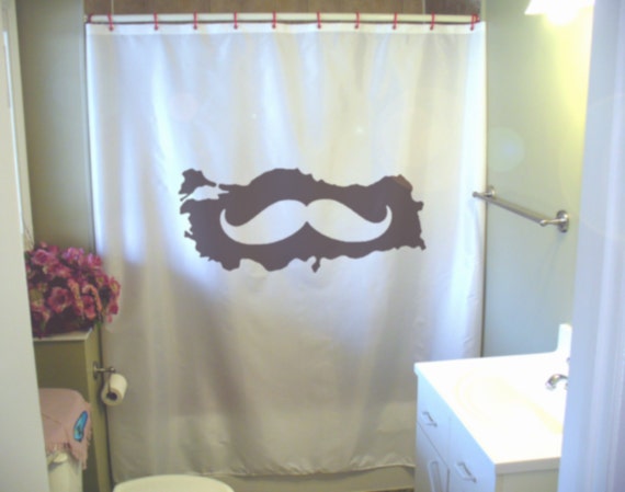 Turkey Moustache Shower Curtain Europe Asia Map Turkish Manly Etsy