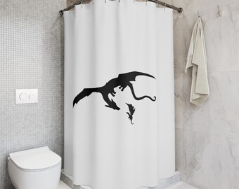 Dragon Family Shower Curtain: High Fantasy Bathroom Decor
