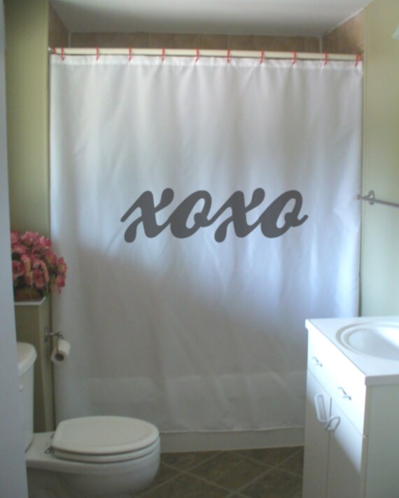Xoxo Shower Curtain Hugs and Kisses Love Cute Romance Romantic Etsy