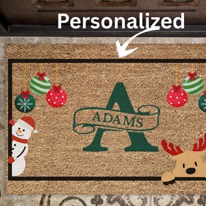 Personalized Coir Doormat: Outdoor Welcome Mat (24&quot; x 16&quot;)