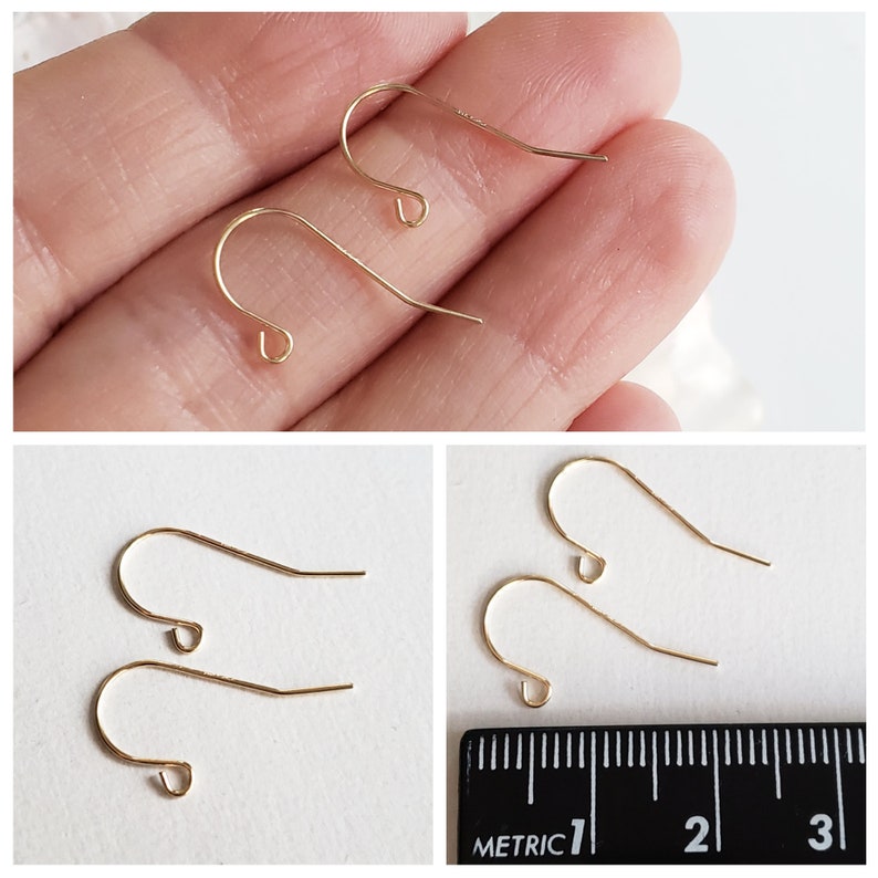 Gold Earwires 14k Solid Yellow Gold French Earwires 14K - Etsy