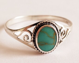 Silver ring - Turquoise Ring – Sterling Silver Jewelry – 925 Silver Ring – Turquoise Jewelry – Statement ring – Silver jewelry