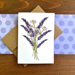 Lavender Note Cards, Choose Your Message - Boxed Set of 8
