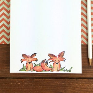 Fox Notepad | Personalized Fox Stationery | Fall Notepads | Fox Gifts for Kids, Fox Gifts for Women | 50 Sheet Paper Tablet - 5.5 x 8.5