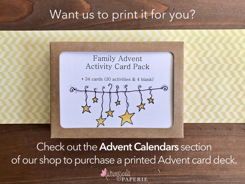 Family Advent Activity Ideas Advent Calendar Cards Christmas Countdown Traditions for Kids Instant Digital Download, Printable File image 10