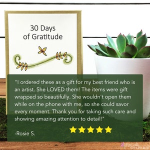 30 Days of Gratitude Activity Cards with Quotes Family Conversation Starter Cards Gratitude Gift Boxed Set with Stand image 8