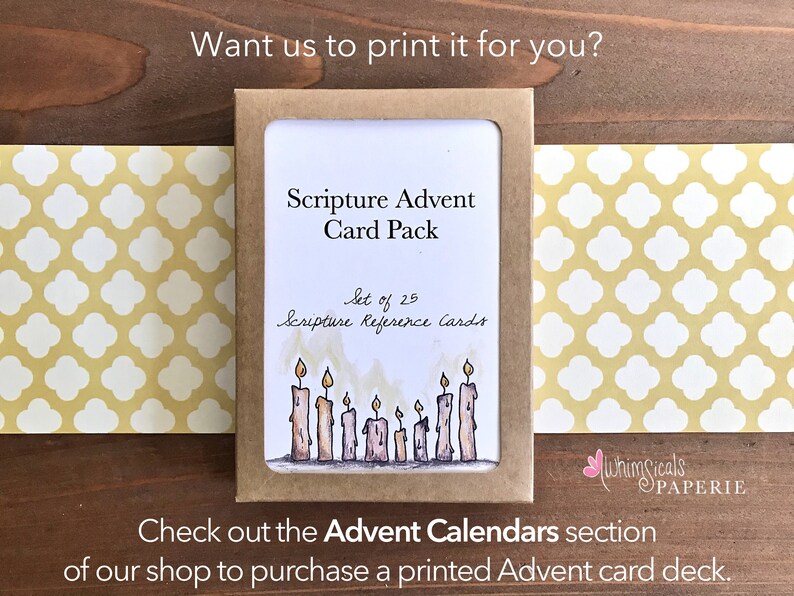 Christian Advent Calendar Printable Bible Reading Plan for - Etsy