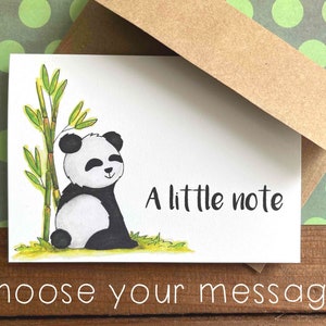 Biglietti in scatola Panda/Note di ringraziamento personalizzate per bambini/Regali Panda per ragazze