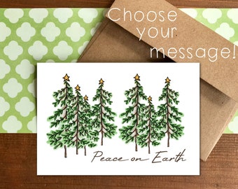 Christmas Pines Holiday Cards | Choose Your Message - Boxed Set of 8