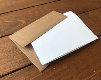 Stationery Envelope Boxed Set for Illustrated Notepads | Size A2 Brown Bag Envelopes | 25 to 50 Stationery Envelopes