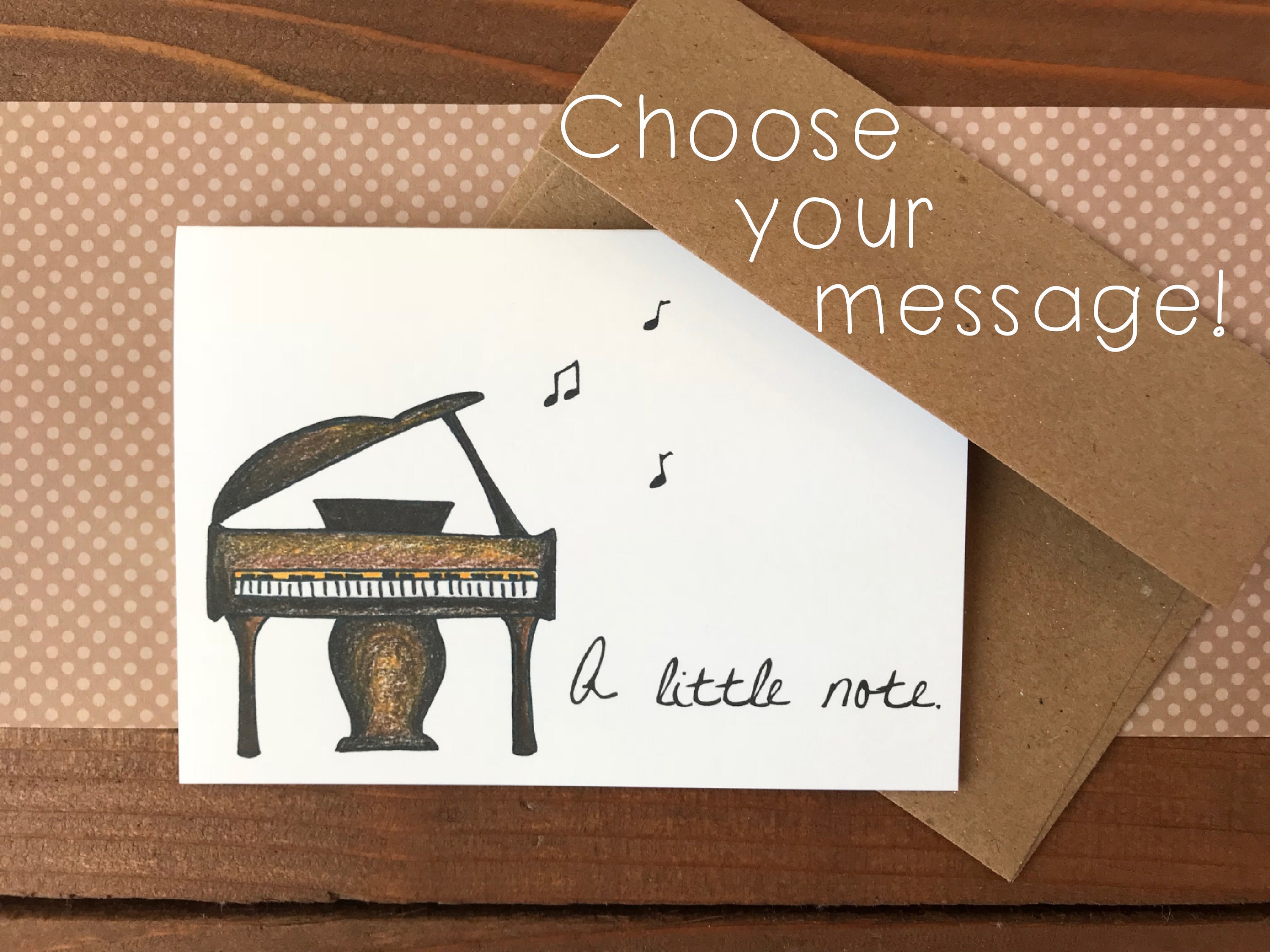 Piano Note Cards Piano Teacher Gift Personalized Pianist Etsy