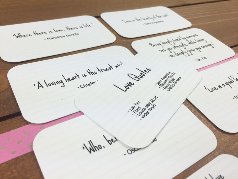 Love Quotes Wedding Favors for Guests Wedding Quotes Set Etsy
