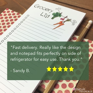 Magnetic Grocery List Notepad | Personalized Grocery Shopping List ...