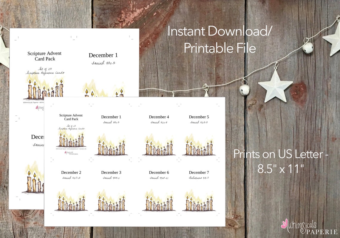 Christian Advent Calendar Printable Bible Reading Plan for - Etsy