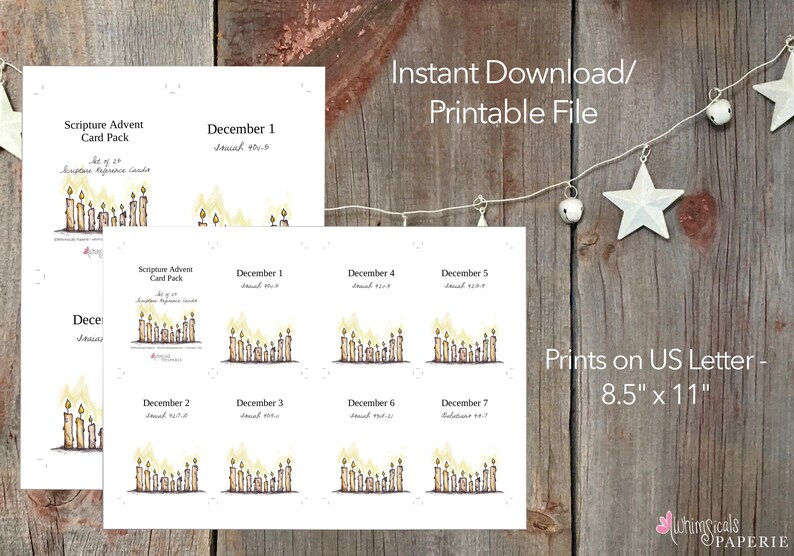 Christian Advent Calendar Printable Bible Reading Plan for - Etsy