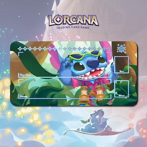 Tapis de jeu Stitch Lorcana TCG / 600 x 350 x 2 mm (24 x 14 po.)
