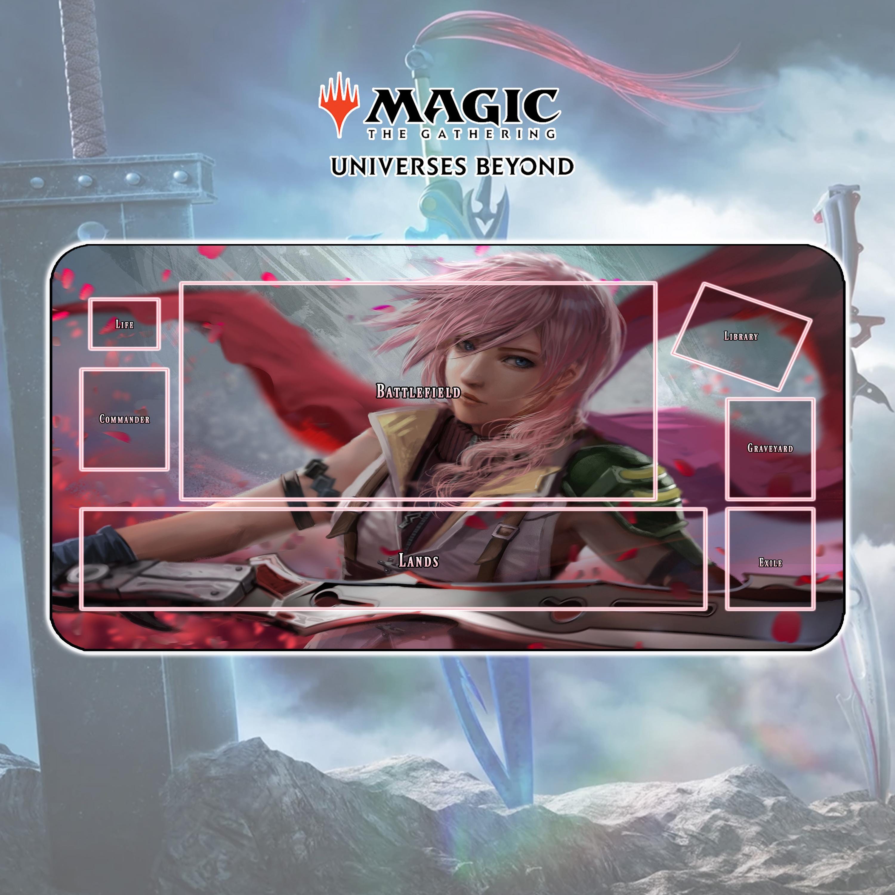 MTG×FAINALFANTASY PLAYMAT シーンドライブ、ライトニング 日)シーンドライブ、ライトニング / Lightning, Army of One