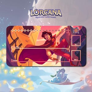 Aladdin Playmat Lorcana TCG  / 24&quot;x14&quot; inches (600x350x2mm)