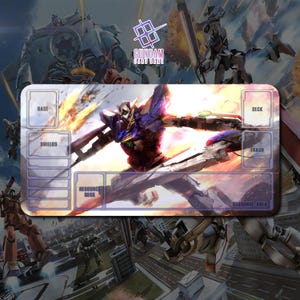 Playmat GN-001 Exia Gundam TCG / 24&quot;x14&quot; inches (600x350x2mm)