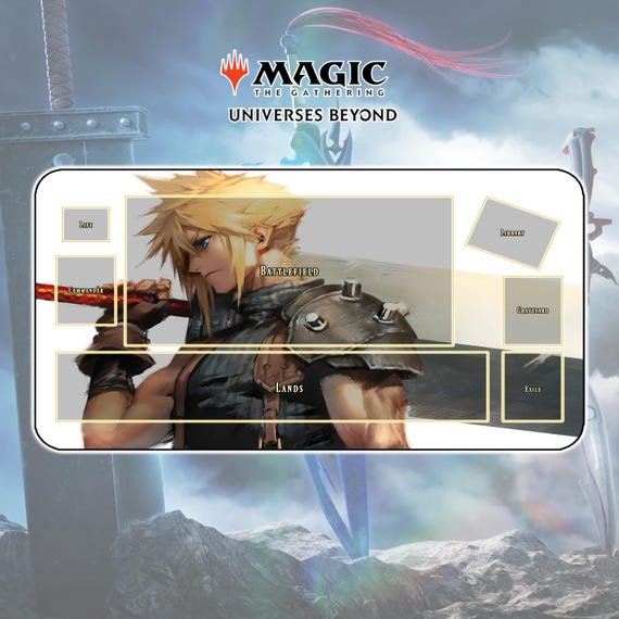 MTG FF プレイマット クラウド Playmat Cloud Strife II TCG Mtg X FF / 24