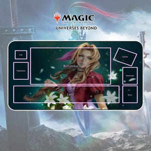 Tapis de jeu Aerith TCG MTG x FF / 24"x14" pouces (600x350x2 mm)