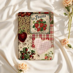 Strawberry Collage iPad Case for iPad Air 6/5, iPad 10.9&quot; 2022, iPad Pro 12.9&quot; 2021 | Protective Cover for iPad Mini 6, iPad 9/8/7