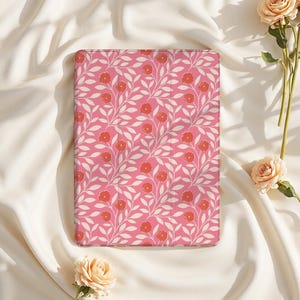 Pink Floral Print iPad Case for iPad Air 6/5, iPad 10.9" 2022, iPad Pro 12.9" 2021 | Custom Protective Cover for iPad Mini 6, iPad 9/8/7