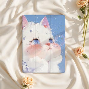 Pretty Cat iPad Case for iPad Air 6/5, iPad 10.9" 2022, iPad Pro 12.9" 2021 | Custom Protective Cover for iPad Mini 6, iPad 9/8/7