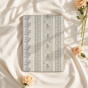 Vintage Blumen Print iPad Hülle für iPad Air 6/5, iPad 10.9" 2022, iPad Pro 12.9" 2021 | Passgenaue Schutzhülle für iPad Mini 6, iPad 9/8/7