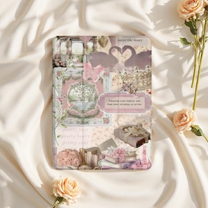 Pink Dream Collage iPad Hülle für iPad Air 6/5, iPad 10.9" 2022, iPad Pro 12.9" 2021 | Passgenaue Schutzhülle für iPad Mini 6, iPad 9/8/7