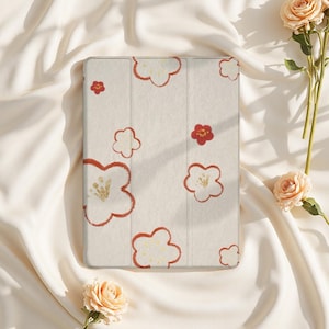 Cartoon Flower iPad Case for iPad Air 6/5, iPad 10.9" 2022, iPad Pro 12.9" 2021 | Custom Protective Cover for iPad Mini 6, iPad 9/8/7