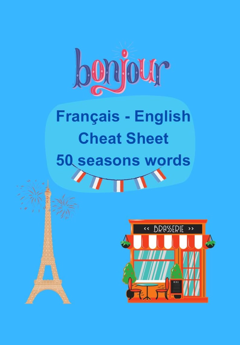French English Vocabulary Lists 50 Weather And Seasons Words Etsy french-english-vocabulary-lists-50-weather-and-seasons-words-etsy