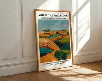 Póster inspirado en Van Gogh / Impresión decorativa de arte mural para interiores modernos