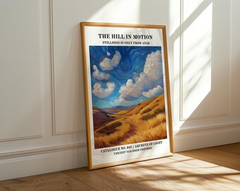 Lámina decorativa de pared inspirada en Van Gogh para interiores modernos